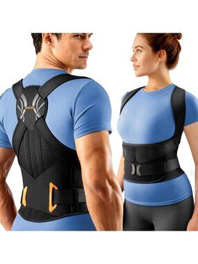 Slim-Fit Back Straightener Posture Corrector for Men & Women, 6-Stay Support